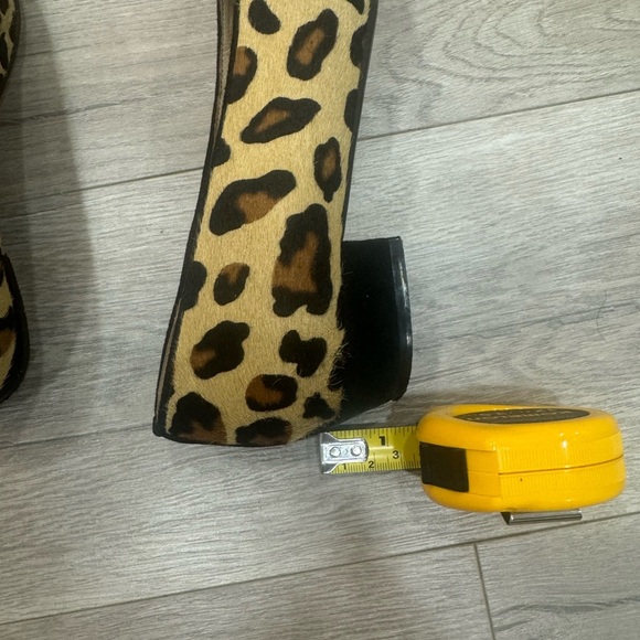 Sesto Meucci Italy Genuine Calf Hair Leopard Shoes Flats Pointed Toe Size 8 - Picture 6 of 7